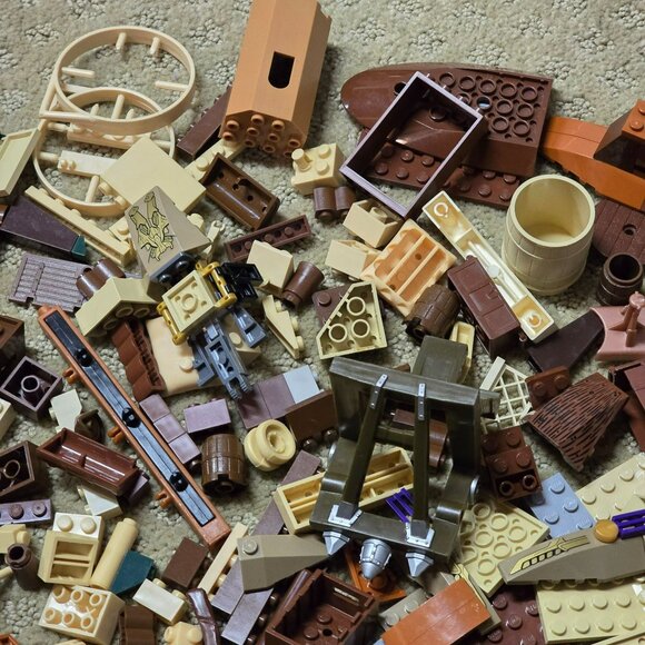 Lego and Compatible with Lego Building Blocks Tools Brown Tan Lot GA156 - Picture 8 of 9